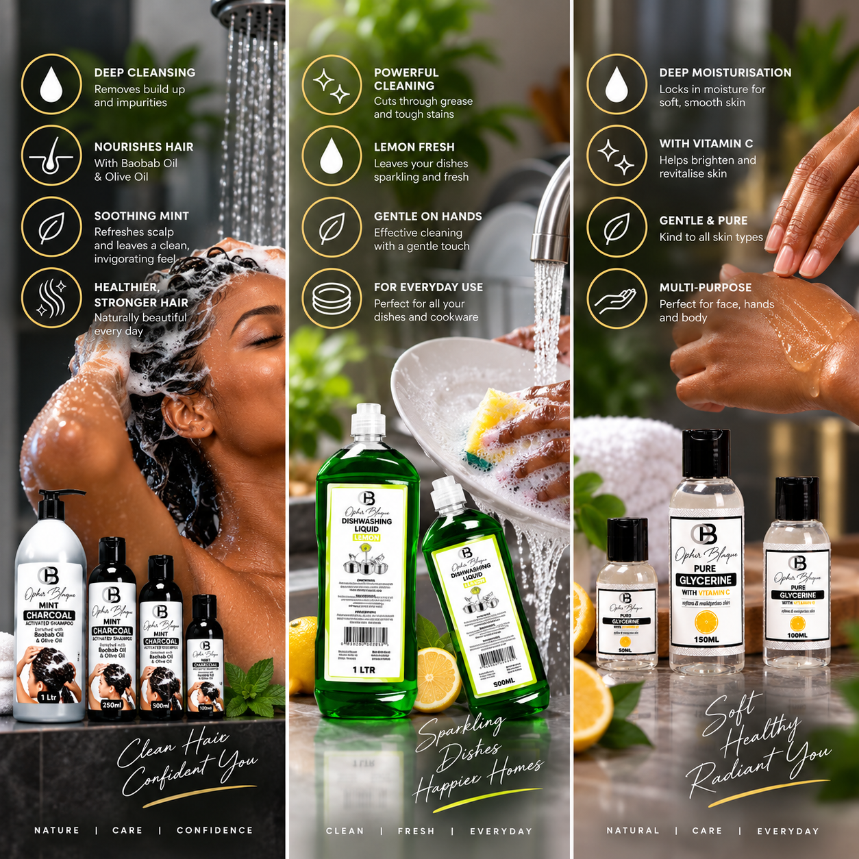 Ophir Blaque hair care products